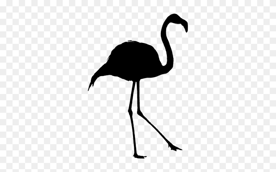 Silhouette Flamingo Outline - Flamingo Outline Clipart