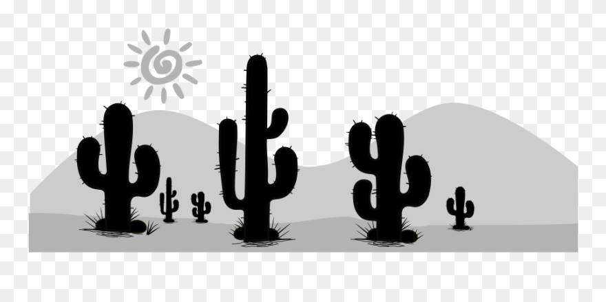 Cactus - Cactos Preto Png Clipart