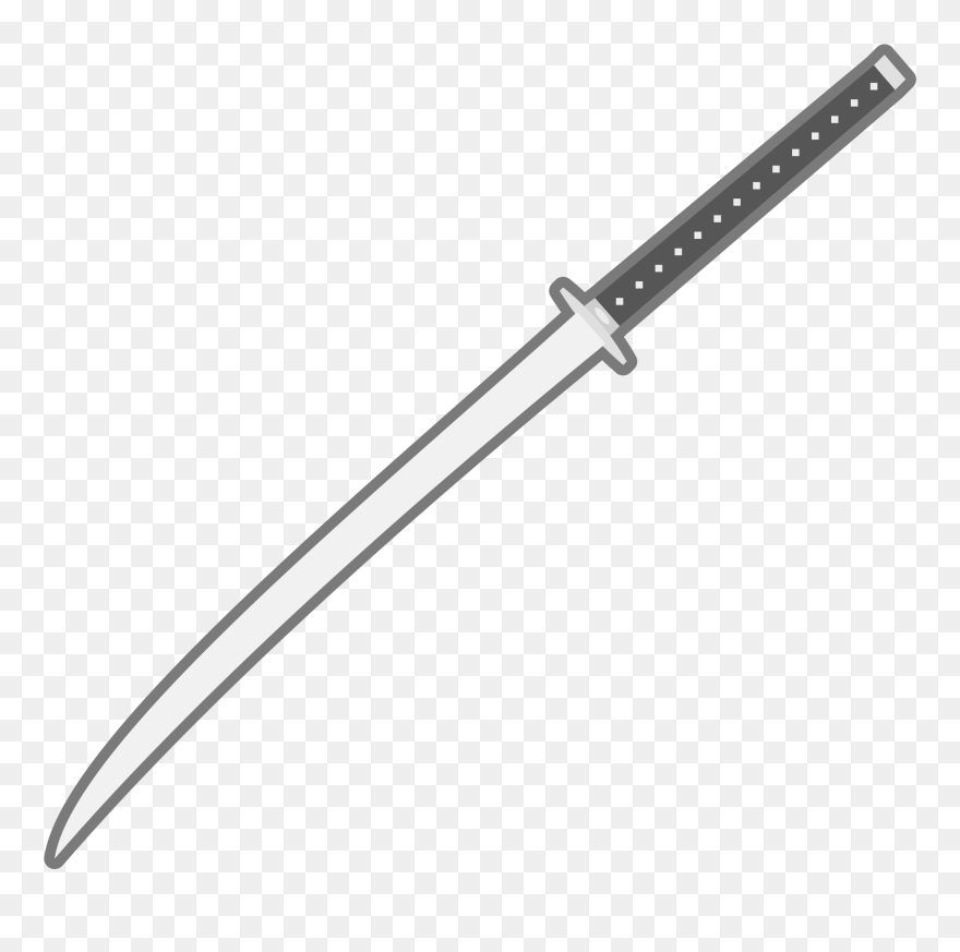 Simple Katana Cartoon Look Clip Arts - Katana Clip Art - Png Download