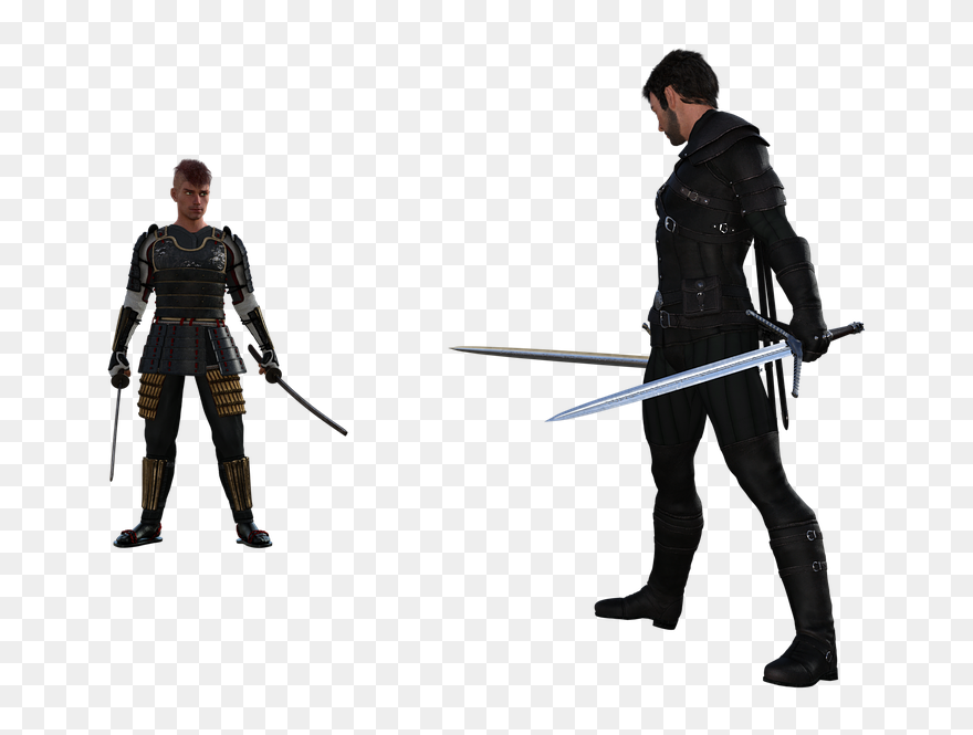 Samurai Sword Katana Warrior Fight Men Cgi 3d Men Fighting With Swords Png Clipart Pinclipart