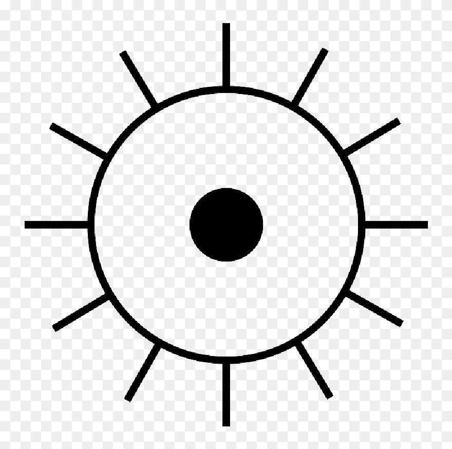Sun Rays Clipart Black And White Freeuse Download Sun - Cycle Of 4th And 5th - Png Download