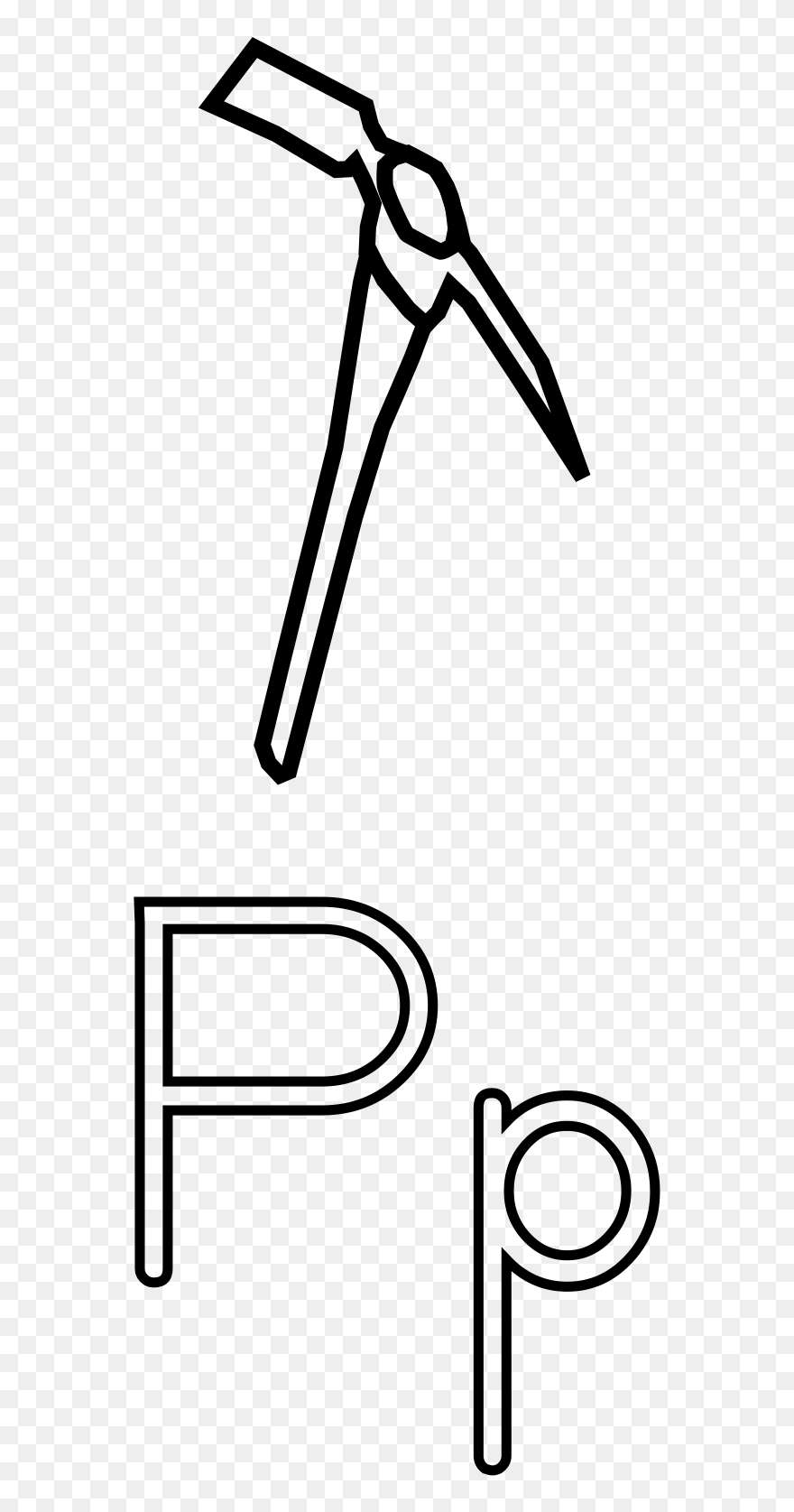 P For Pencil Drawing Clipart