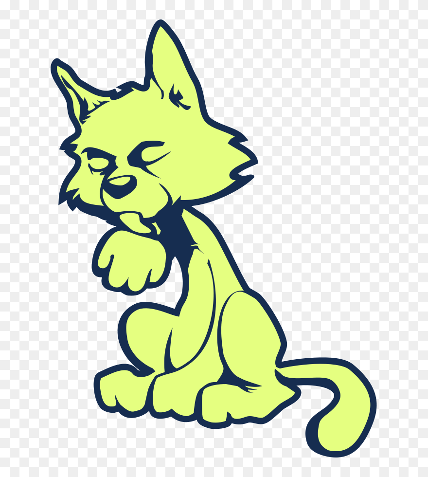 Lime Cat Clipart, Vector Clip Art Online, Royalty Free - Makerhub Linx - Png Download