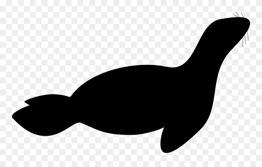 Onlinelabels Clip Art - Seal Silhouette Clip Art - Png Download