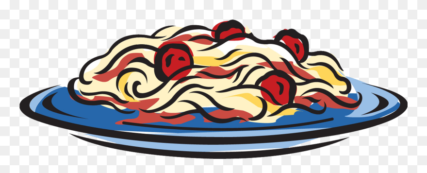 Plate Of Spaghetti Clip Art - Png Download