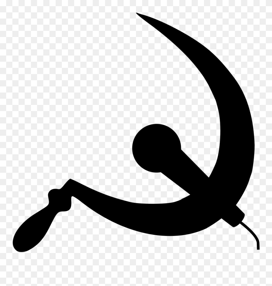 Transparent Old Microphone Png - Hammer And Sickle Microphone Clipart