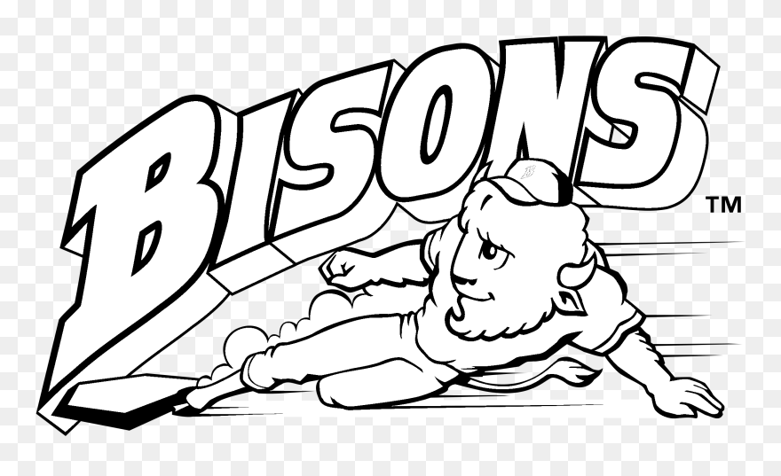 Buffalo Transparent Black And White - Buffalo Bisons Clipart