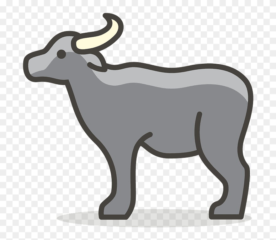 Water Buffalo Emoji Clipart - Water Buffalo Icon - Png Download