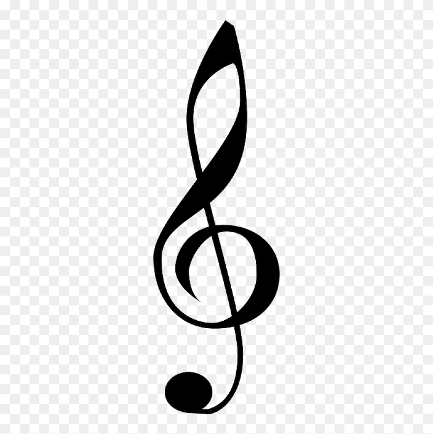 Transparent Background Treble Clef Clip Art - Png Download