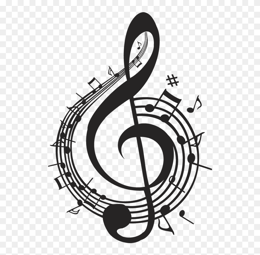 Music Notes Card Images - Music Note Corner Border Clipart