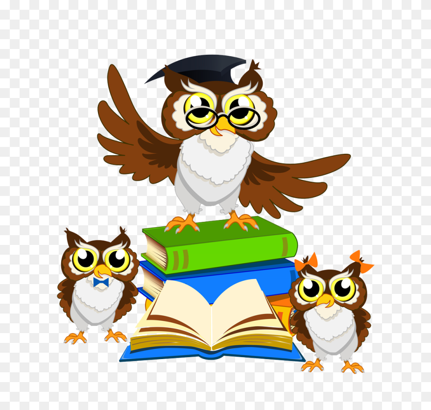 Owl Royalty-free Clip Art - Cartoon Background Owl - Png Download