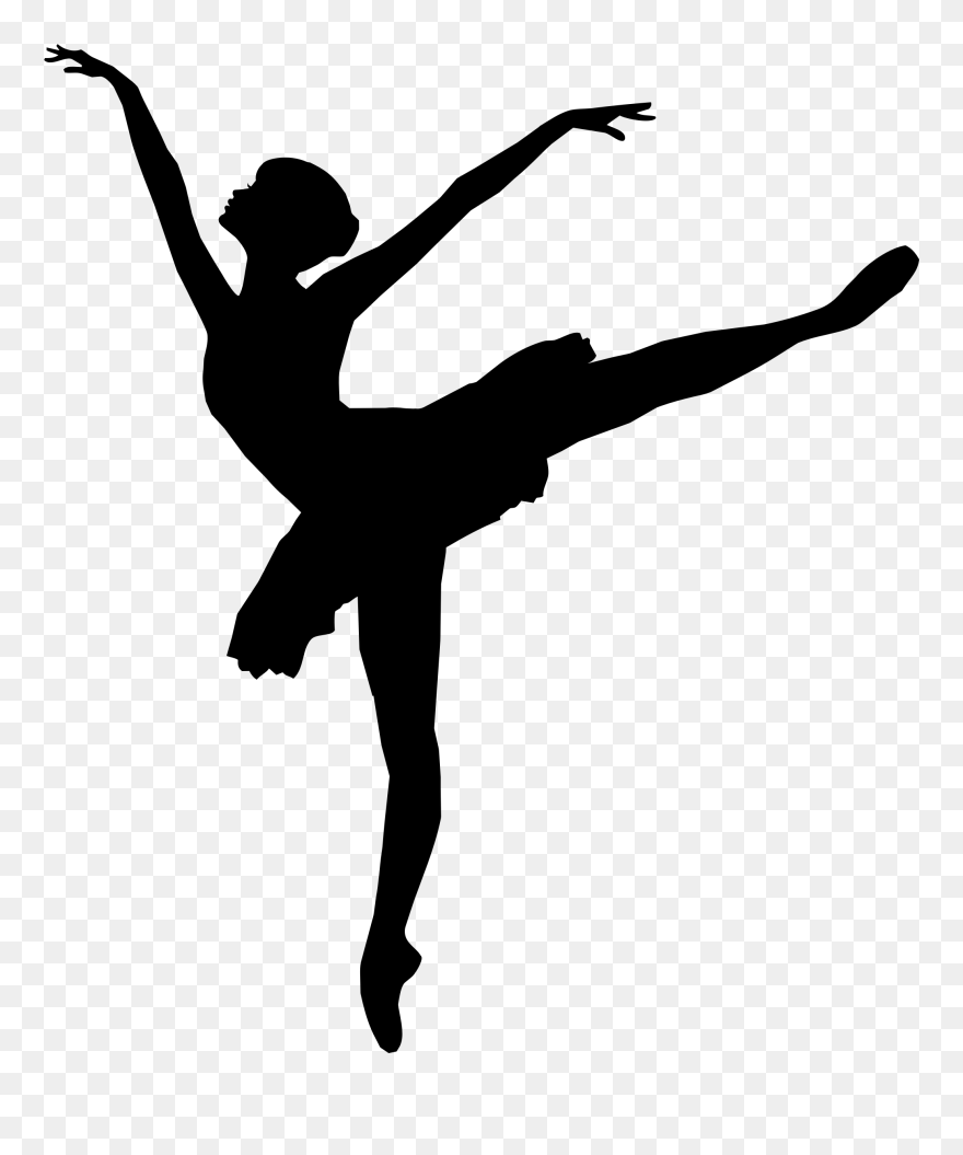 Ballet Dancer Silhouette Vector Graphics - Silueta Bailarina De Ballet Clipart