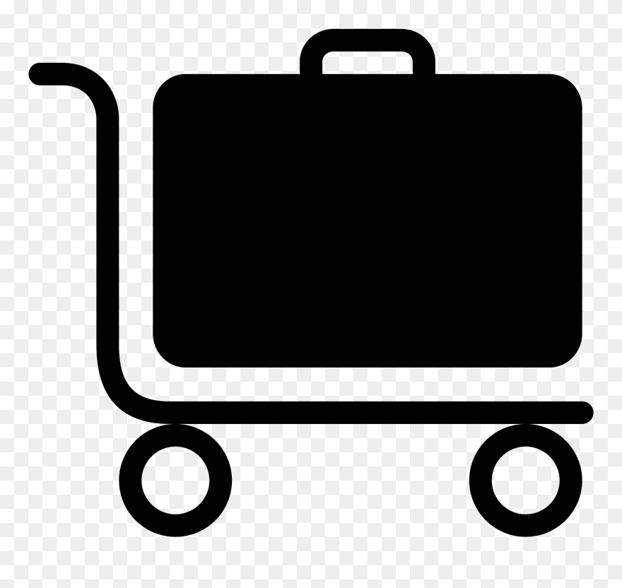 Luggage Vector Black - Suitcase Clipart