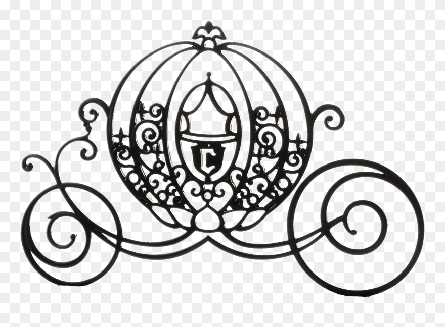 Cinderella Carriage Silhouette Png Clip Royalty Free - Silhouette Cinderella Carriage Clipart Transparent Png
