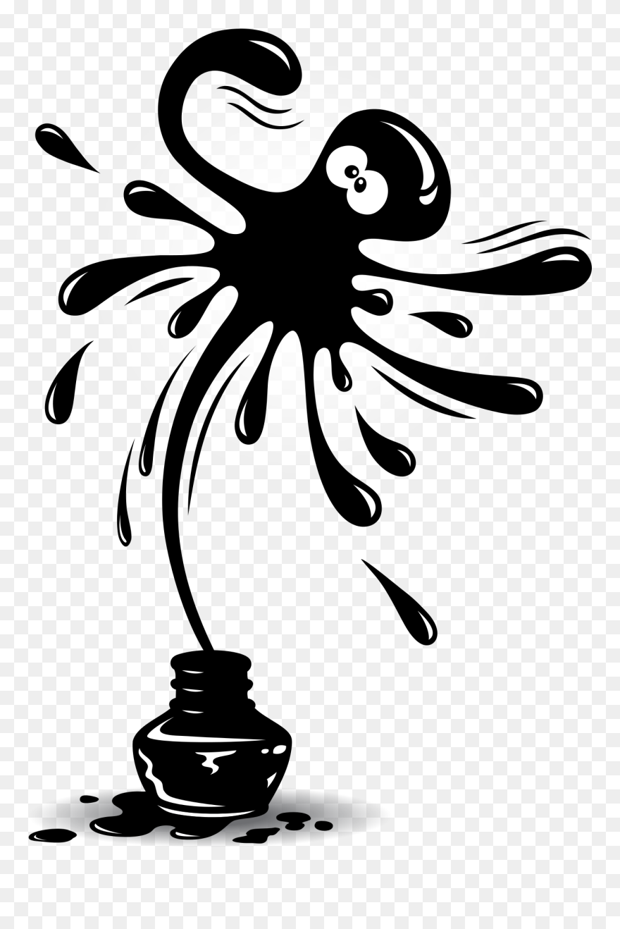 Ink-1582152 - Octopus Ink Clipart - Png Download