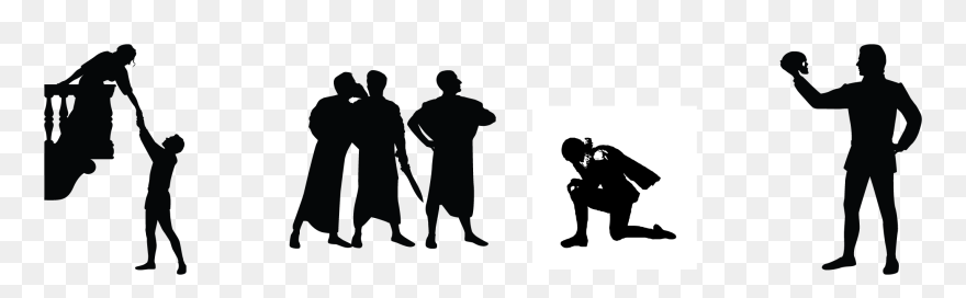 Shakespeare Book Clipart Clipart Royalty Free Collection - Romeo And Juliet Silhouette - Png Download