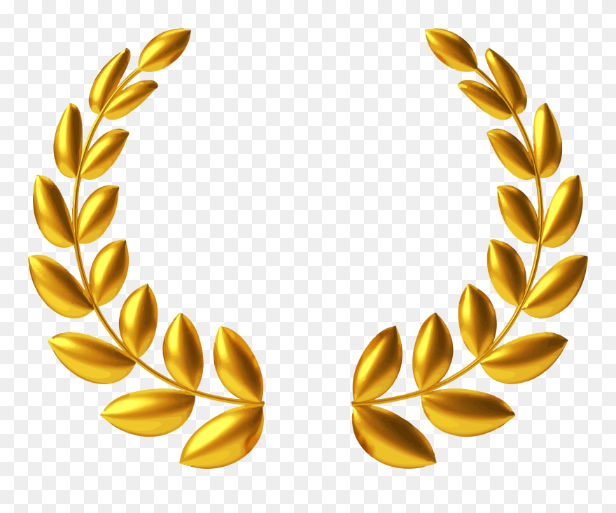 Black And White Stock Big Image Png - Gold Laurel Leaf Png Clipart
