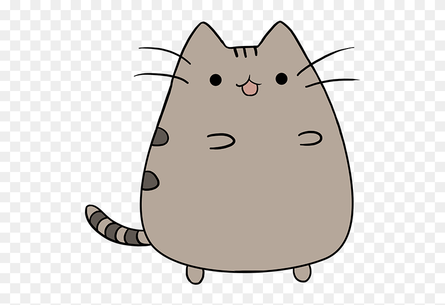 How To Draw Pusheen The Cat - Easy Pusheen Cat Drawing Clipart