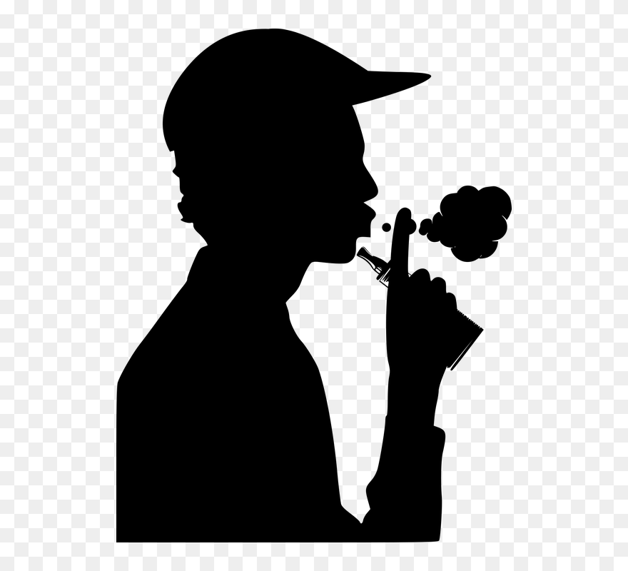 Vaping Silhouette Clipart