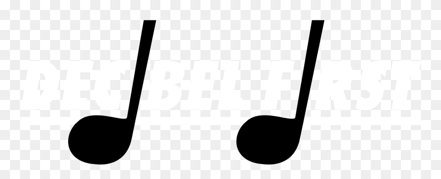Decibel First Logo Black And White - Iron Clipart