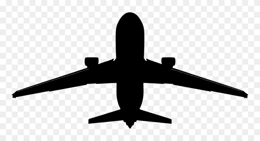 My Small Travel Guide - Black Plane Clip Art - Png Download