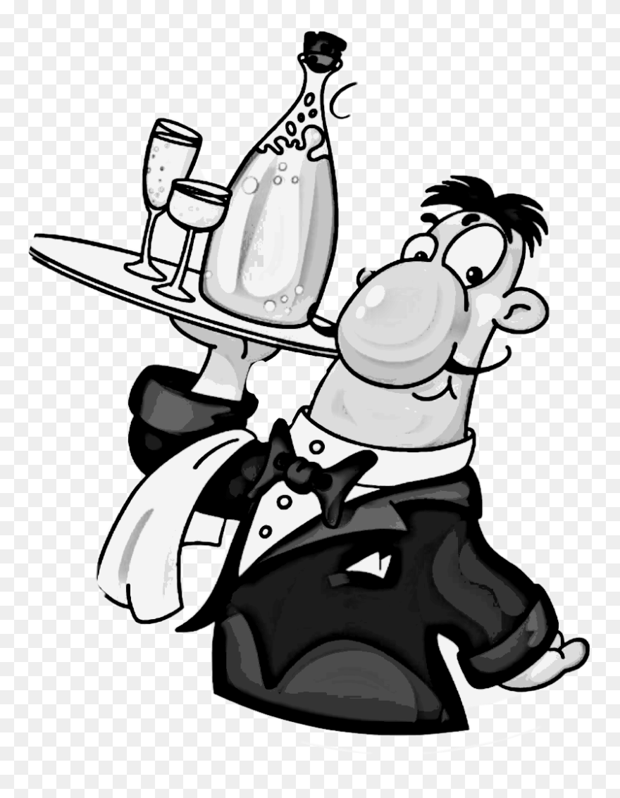 Waiter Cartoon Clipart