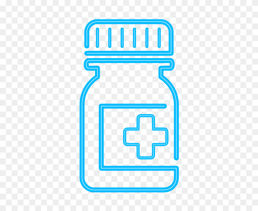 Pill Bottle - Cross Clipart