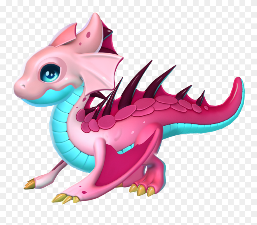 Pink Dragon Clipart - Axolotl Dragon Mania Legends - Png Download