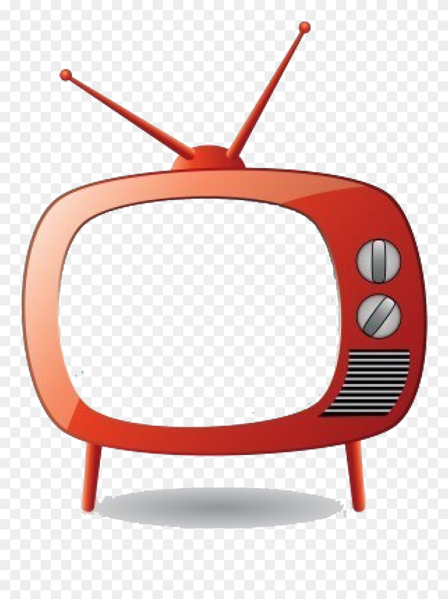 September Friendsofmeredith Redretrotvset - Tv Set Clipart