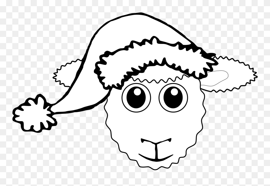 Hats Drawing Black And White - Christmas Hat Clipart