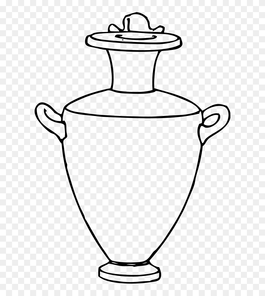Greek Clip Art Free - Greek Vase Template - Png Download