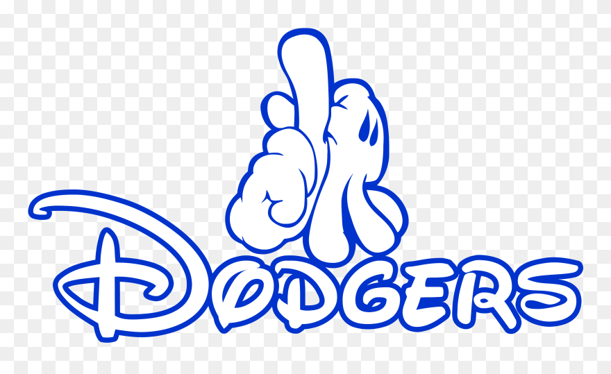 Mickey Mouse Los Angeles Dodgers Baseball Clip Art - La Dodgers Mickey Hands - Png Download