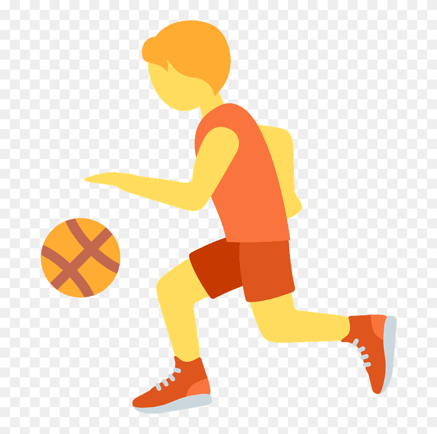 Person Bouncing Ball Emoji Clipart - Ball - Png Download