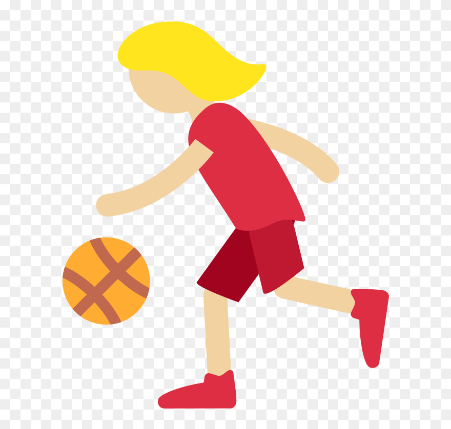 Transparent Basketball Player Dribbling Clipart - Someone Bouncing A Ball - Png Download