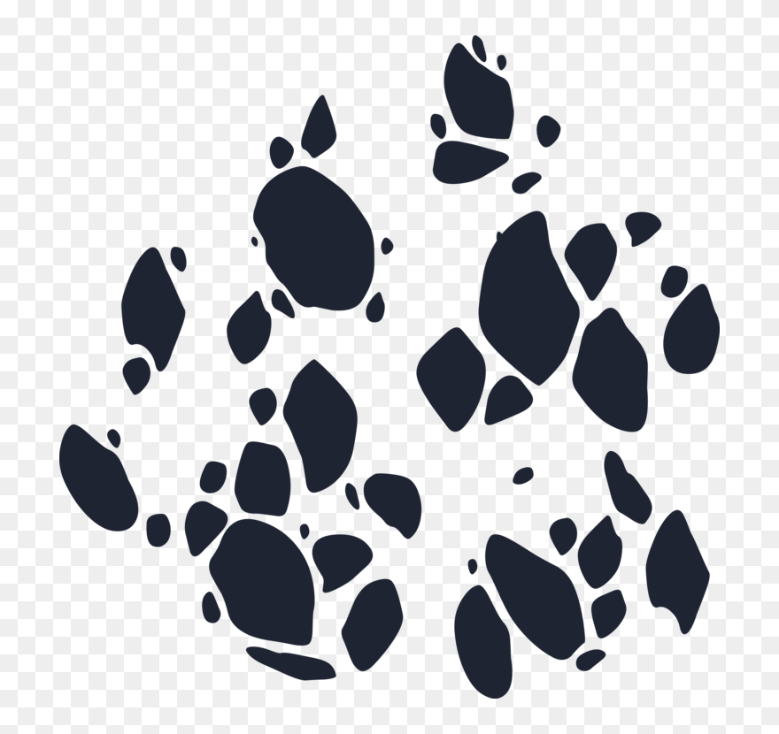 Paw,black,black And White - Clip Art - Png Download