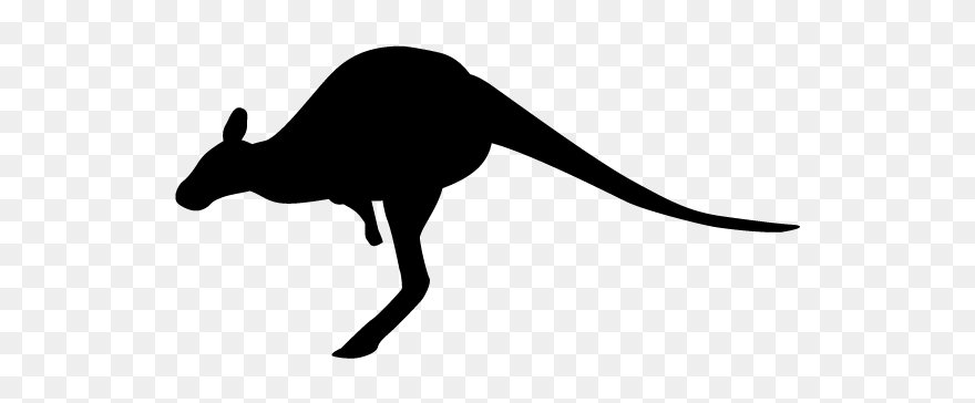 動物 シルエット カンガルー Clipart