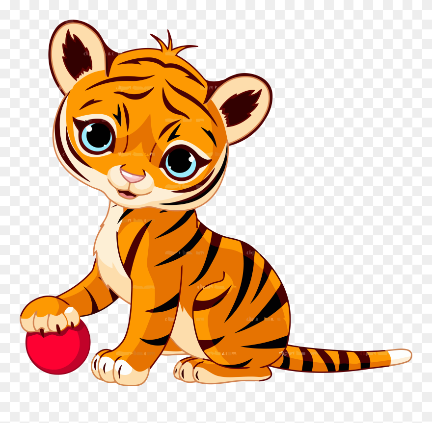 Tigger Clip Art Baby Tigger Ball Clipart Png Image - Cute Tiger Cub Cartoon Transparent Png