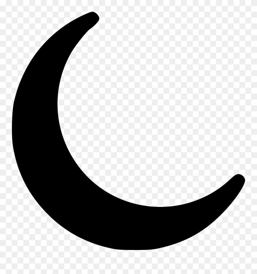 Crescent Moon Waning Night - Crescent Moon Transparent Background Clipart