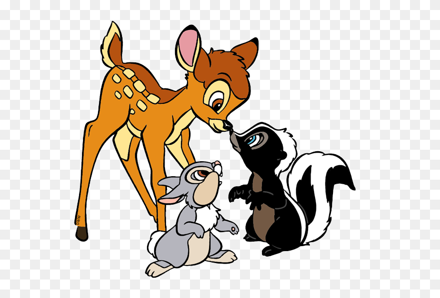 Flower From Bambi - Bambi And Thumper Drawing Clipart