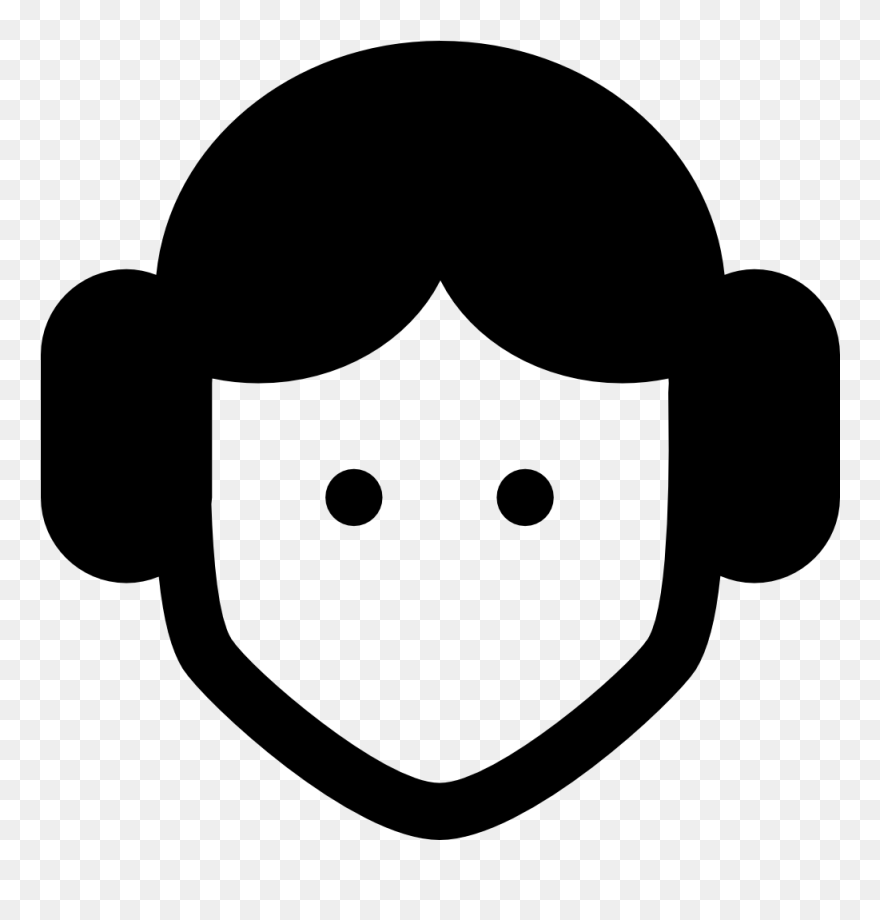 Transparent Stormtrooper Icon Png - Star Wars Leia Vector Clipart