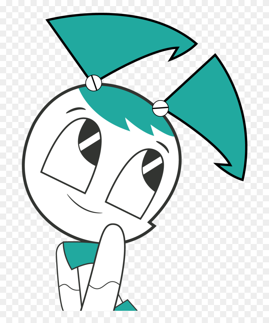 Blue And White Robot Girl Clipart