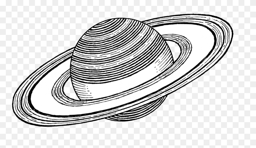 Saturn - Saturn Lineart Clipart