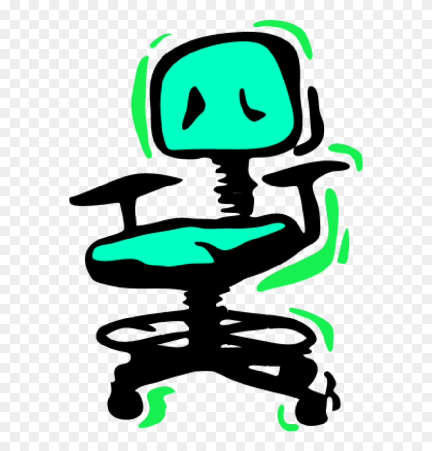 Business Chair Shaking Comic - Office Chair Clip Art - Png Download