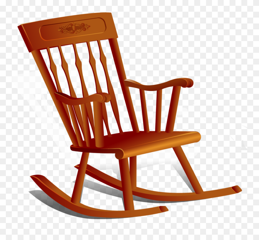 Wood Rocking Chair Clipart - Png Download