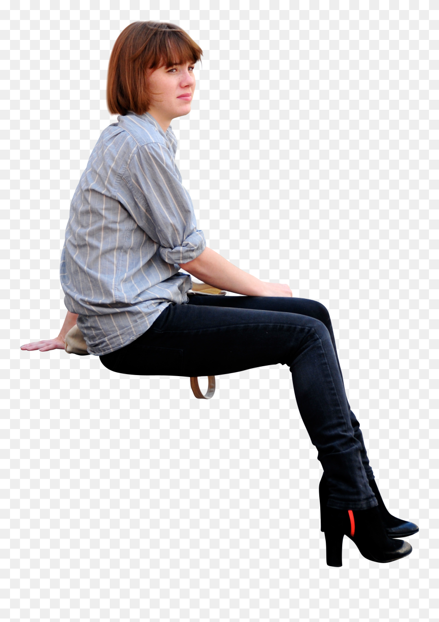 Sitting In A Chair Clipart - Png Download