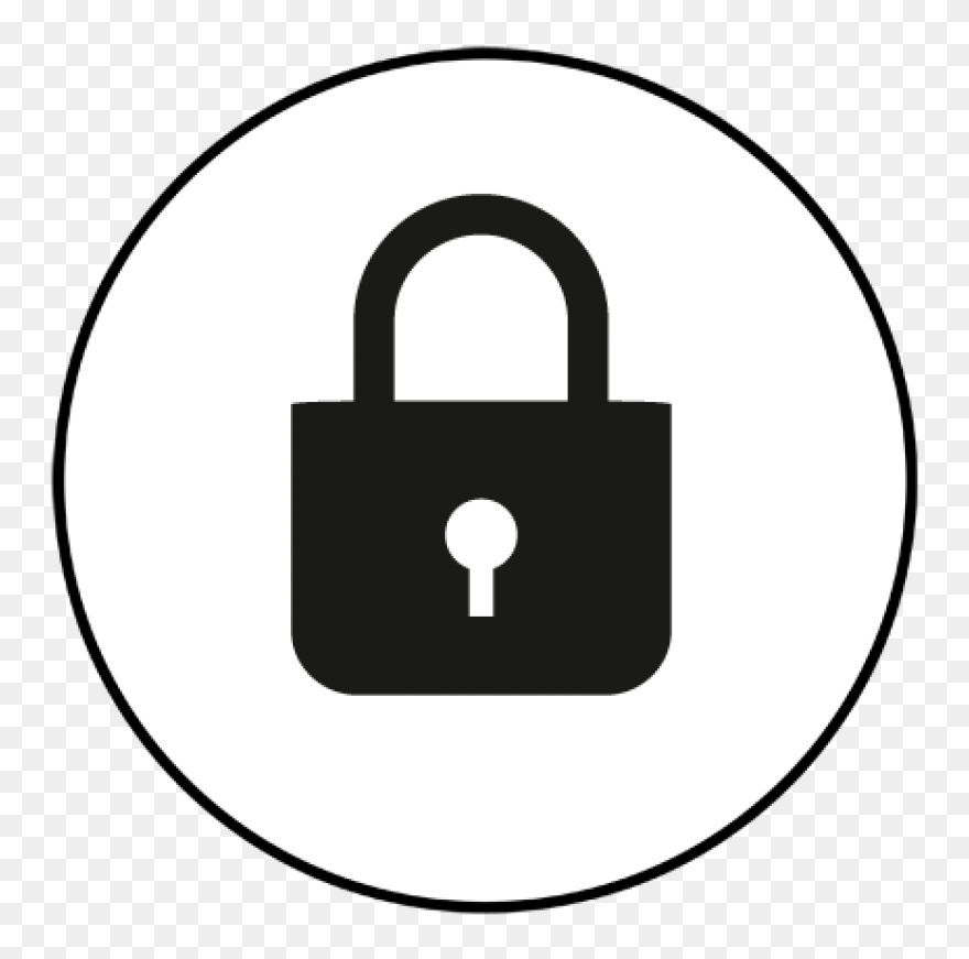 Padlock Clipart Data Security - Security Clipart Black And White - Png Download