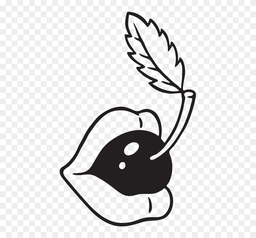 Martini Clipart Speakeasy - Lip Biting Cherry Svg - Png Download