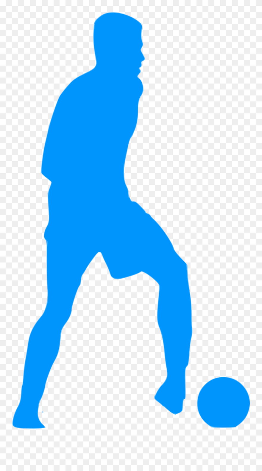 This Free Icons Png Design Of Silhouette Football- - Football Player Blue Silhouette Clipart