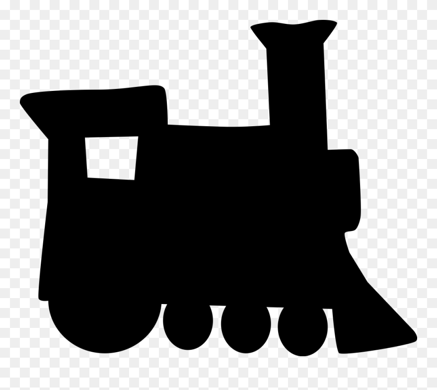 Engine Clipart Black Train - Train Engine Cutout Black Clipart - Png Download