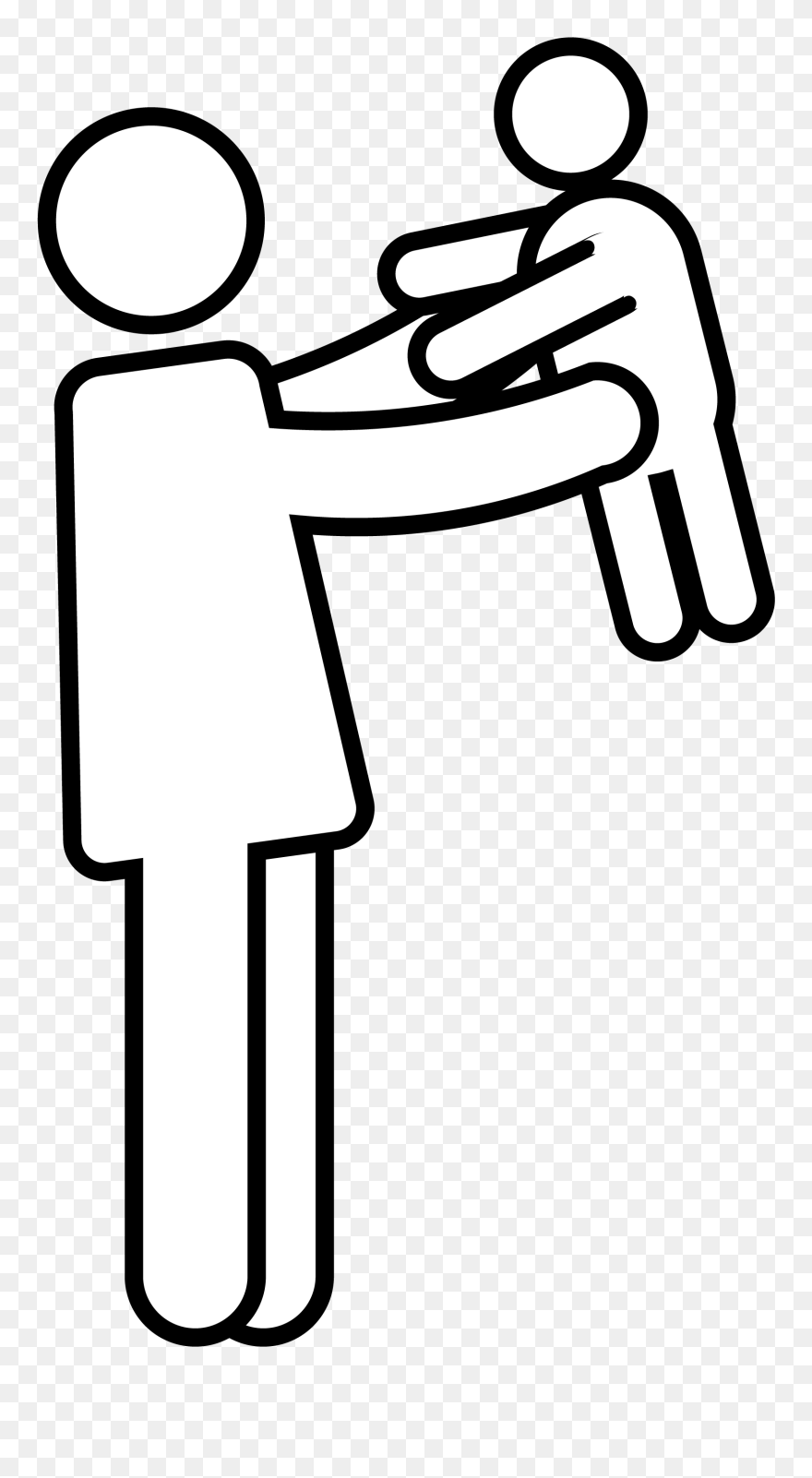 Daycare Clipart Black And White - Png Download